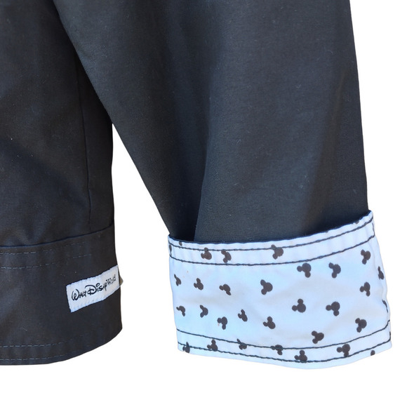 Mickey Hoodie Walt Disney World Light Jacket Zip Close Mickey Mouse Lined Black - Picture 6 of 10